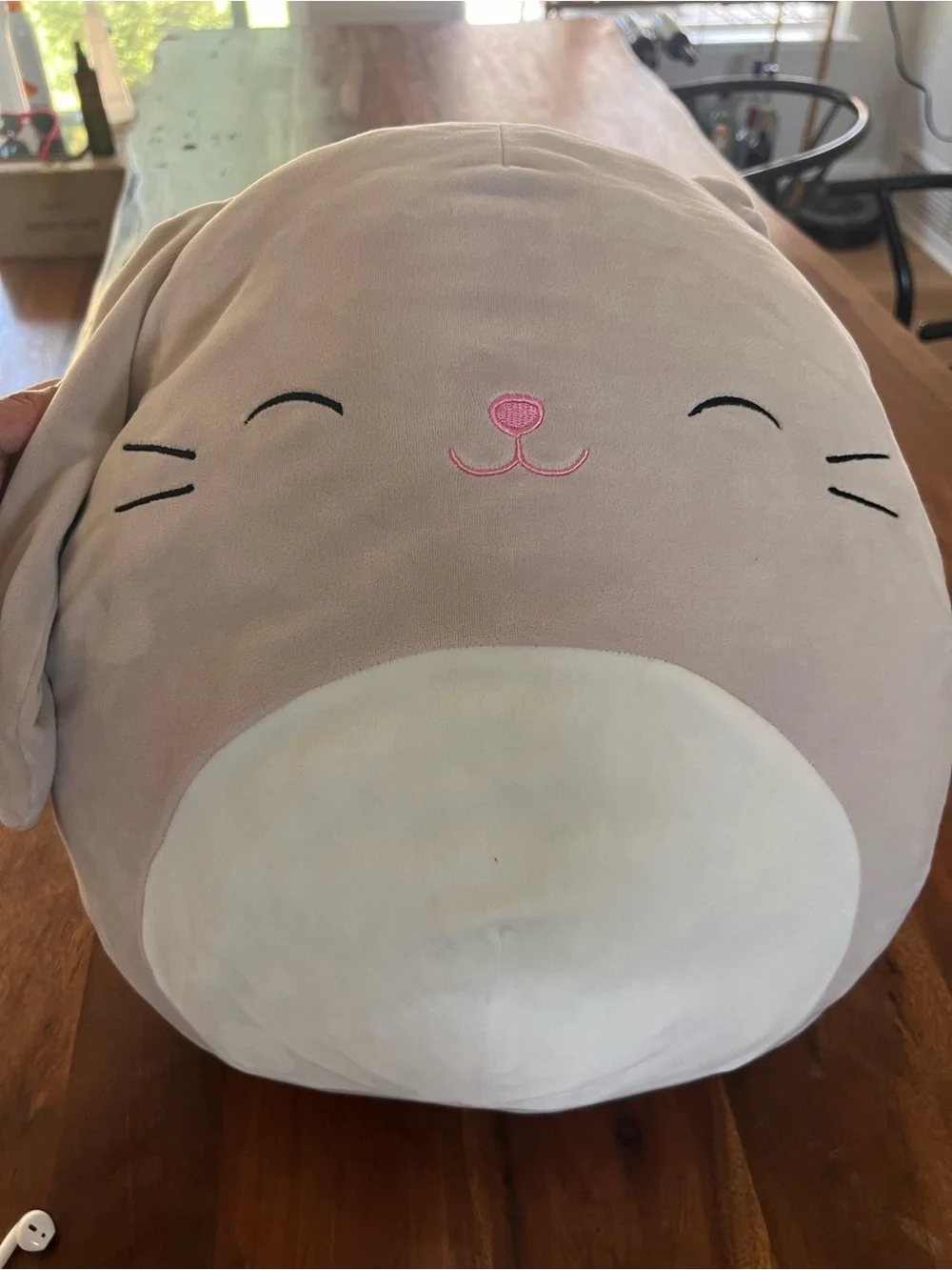 Squishable pink ears comforting